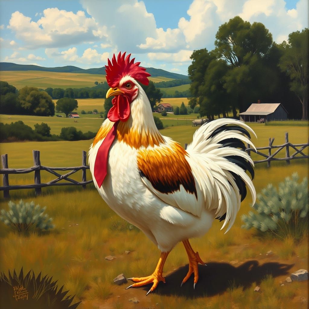 Chicken Trump Strutting in Rural America