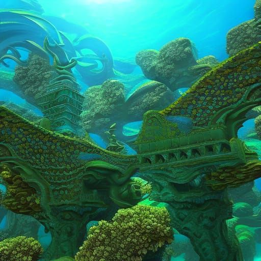 Atlantis Mermaids: Hyperrealistic Underwater Metropolis