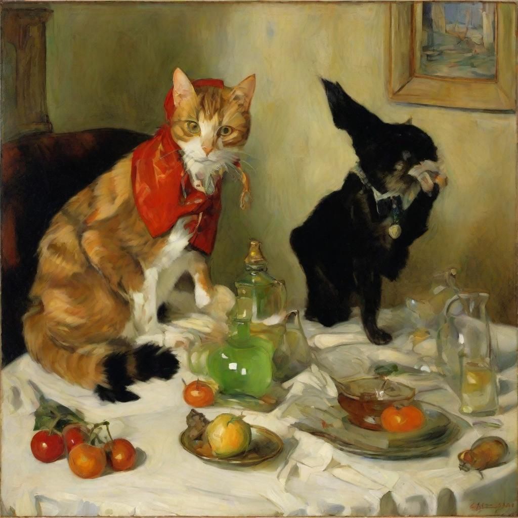Cats Playing with Vampires, Classical Art