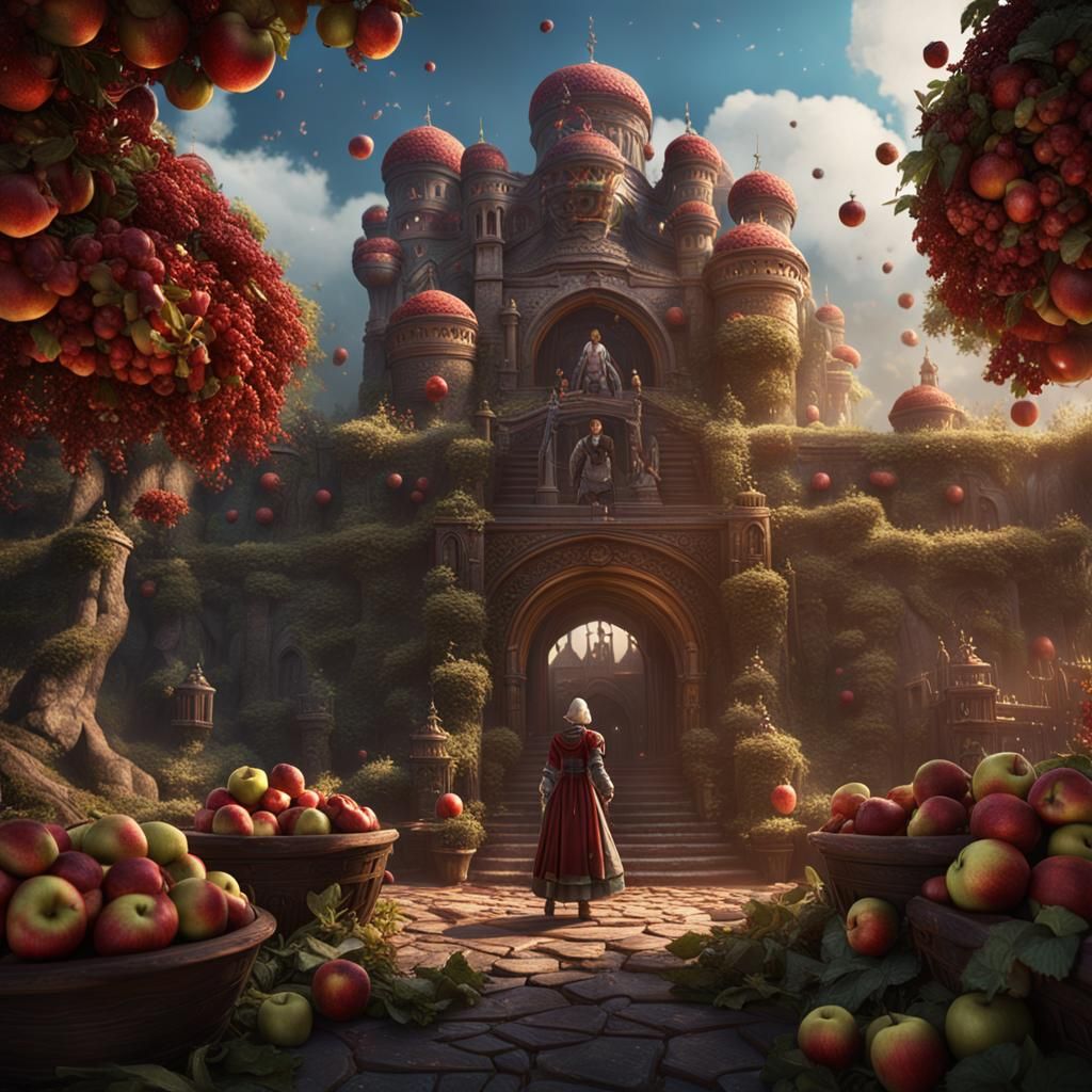 Eve Offers the Apple to Adam: Fantasy Art