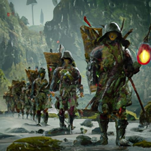 Chinese Army on Saltspring Island: Detailed Matte Painting