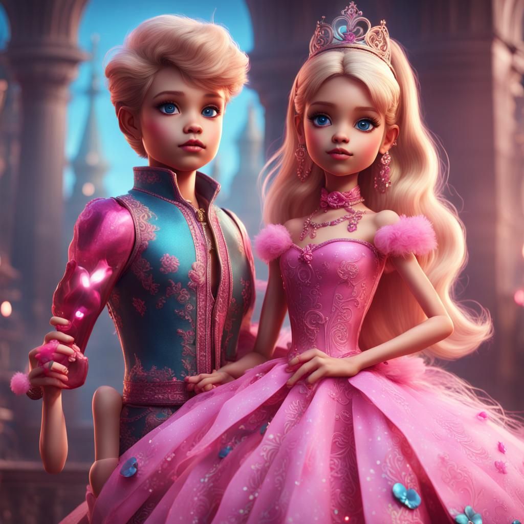 Girly Boy as Princess: Detailed Matte Painting