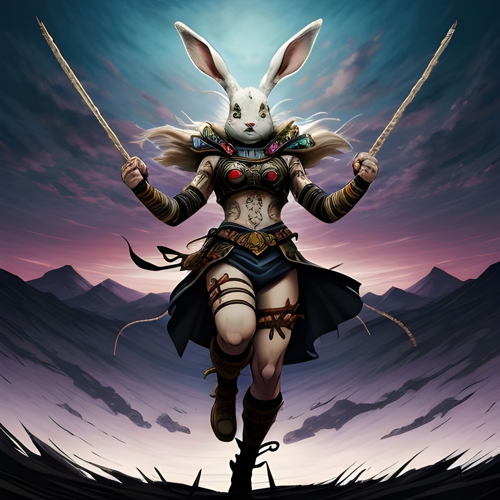Rabbit-Headed Warrior's Anime Leap