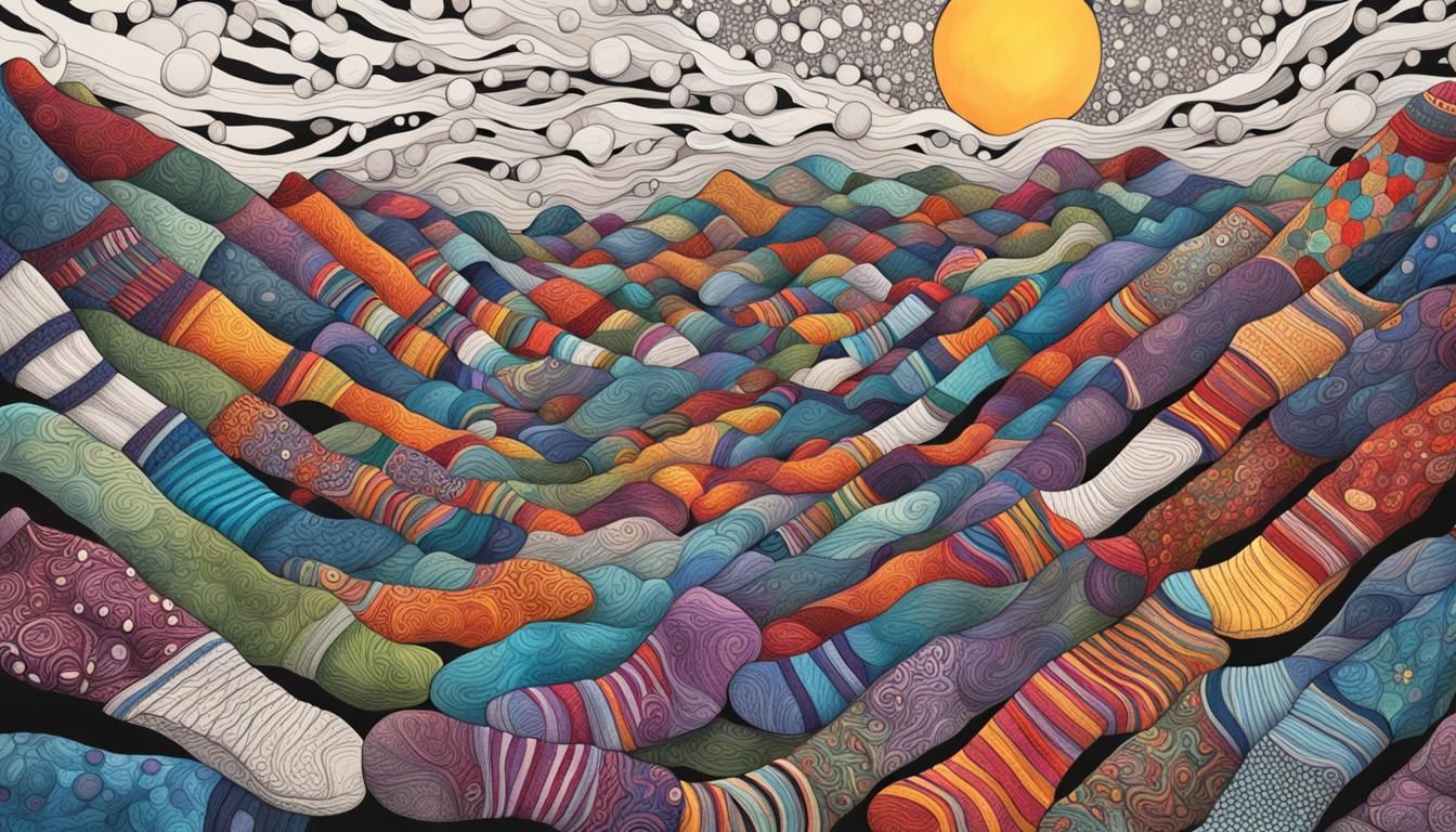 Exoplanet Sock Pile in Zentangle Style