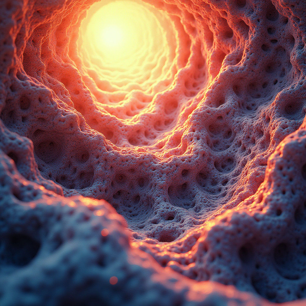 Abstract Vector Fractal in Sunlight, Futuristic Style