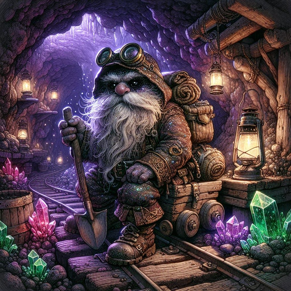 Crystal Mining Dwarf