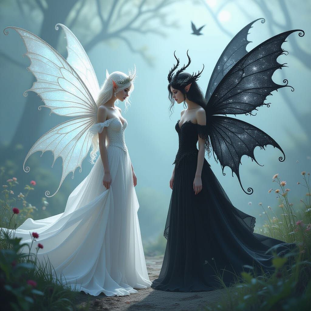 Celestial Fairies in Dreamlike Realm, Ethereal Art