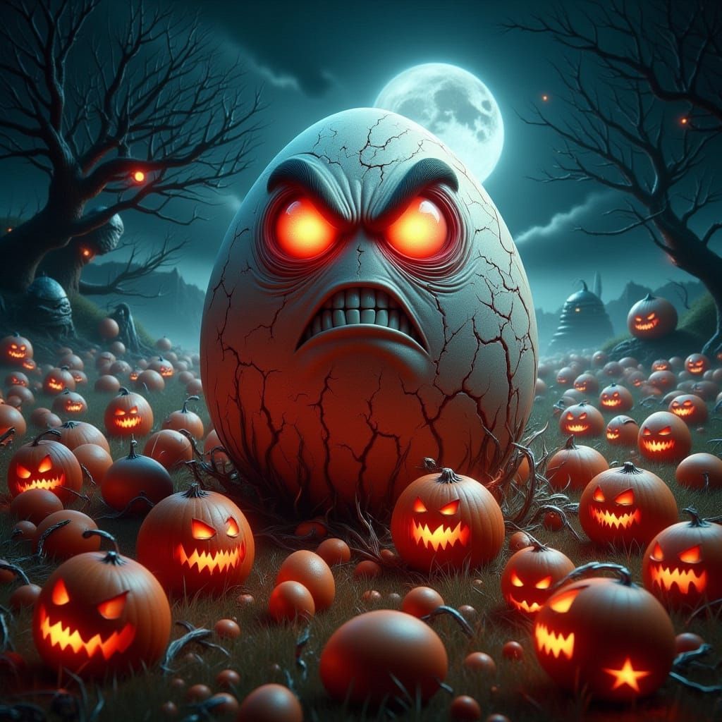 Furious Egg Photobombs Harvest Moon Scene