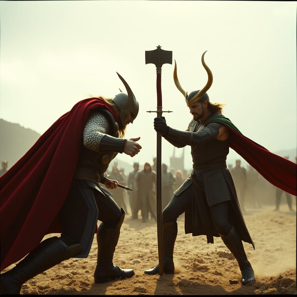 Epic Cinematic Showdown between Thor and Loki