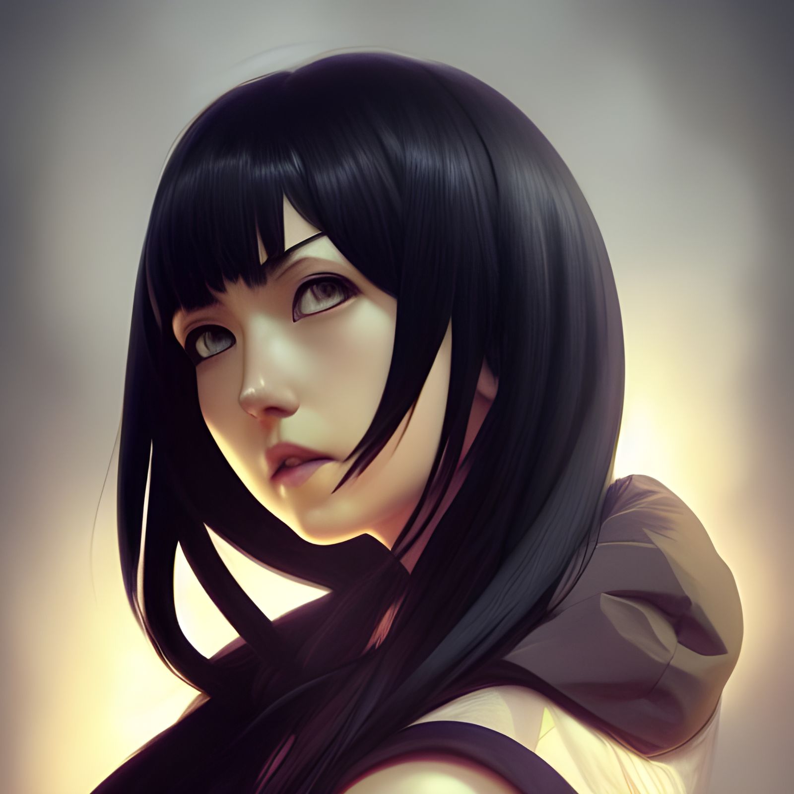 Hyperdetailed Portrait of Hinata Hyuga on Artstation
