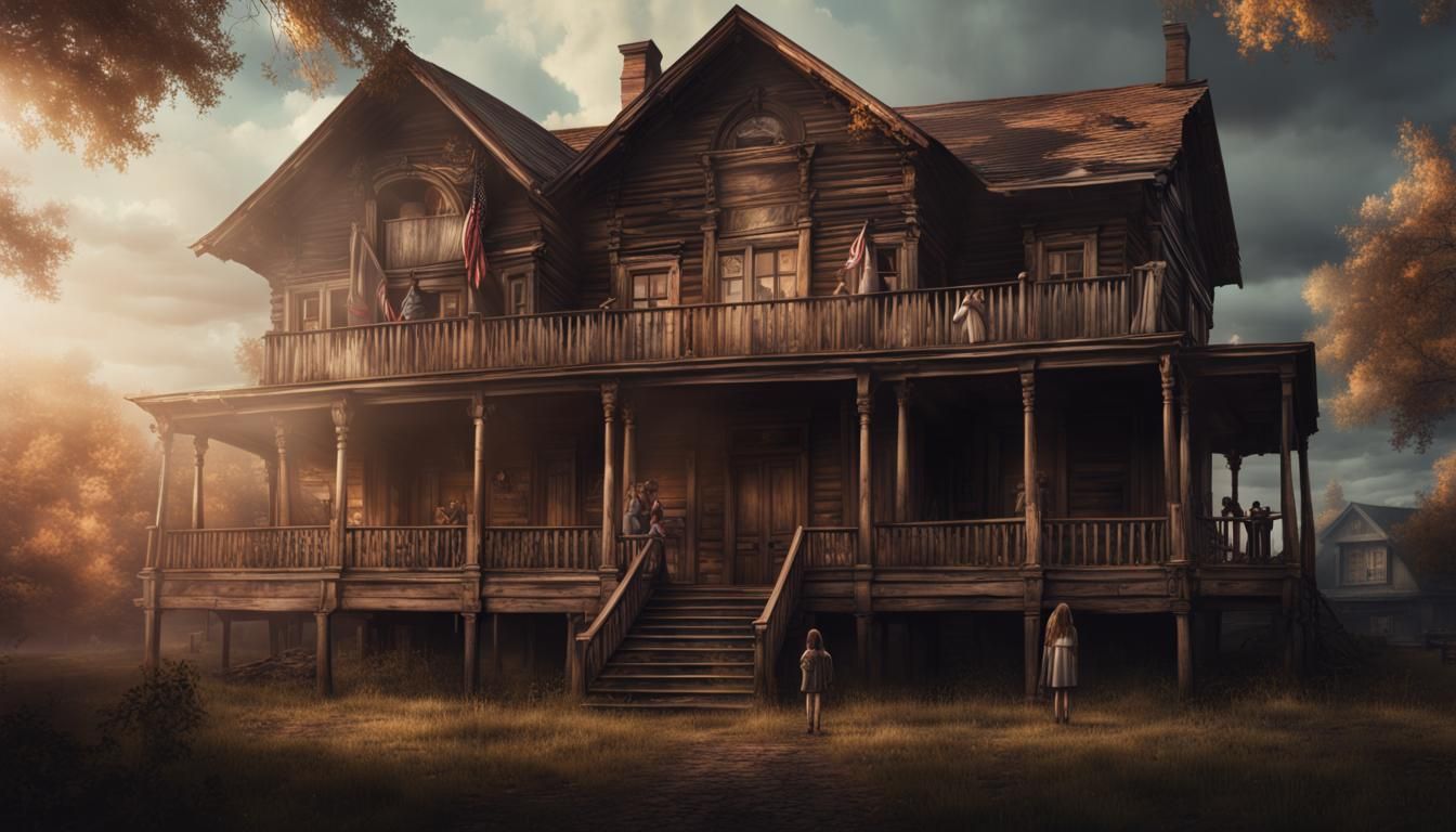 Sixth-Grade Schoolhouse on a Wooden Porch