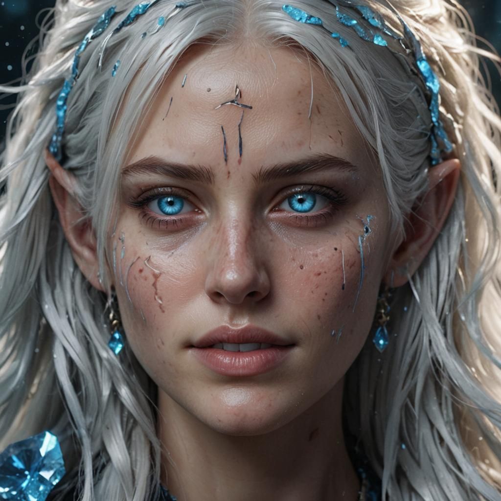 Icy Beauty: A Cinematic Portrait of a Woman