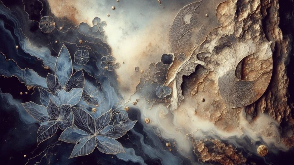 Ethereal Morning Mist and Lotus Flowers in Ukiyo-e Style