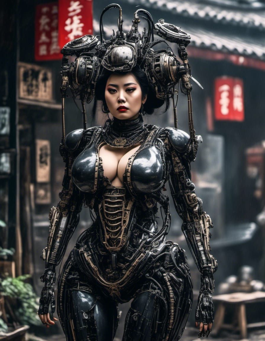 Robotic Geisha in Biomechanical Style