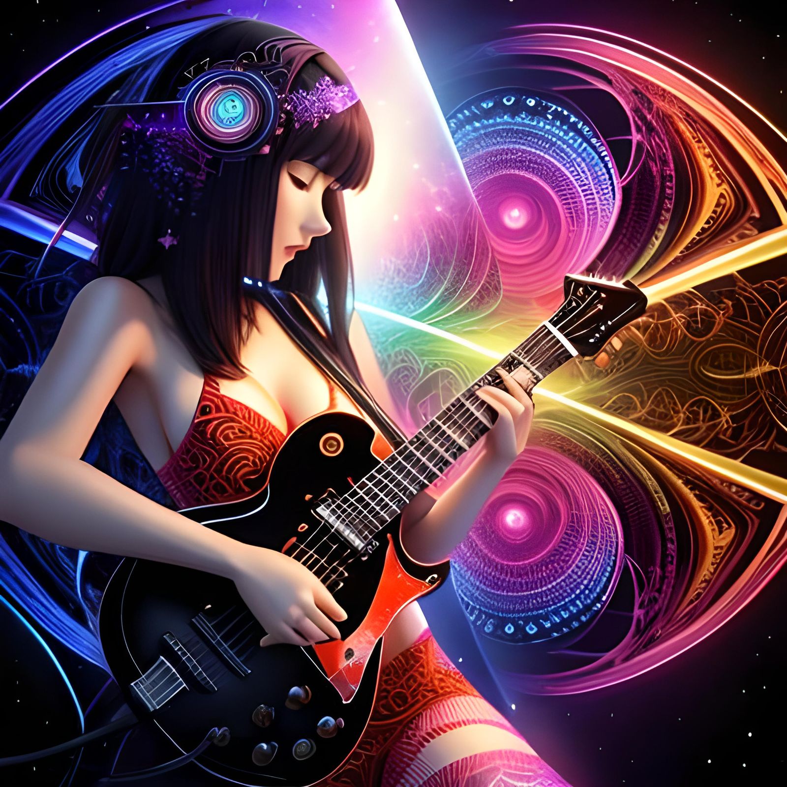 Imagine instrumental trance music in AI imagination.