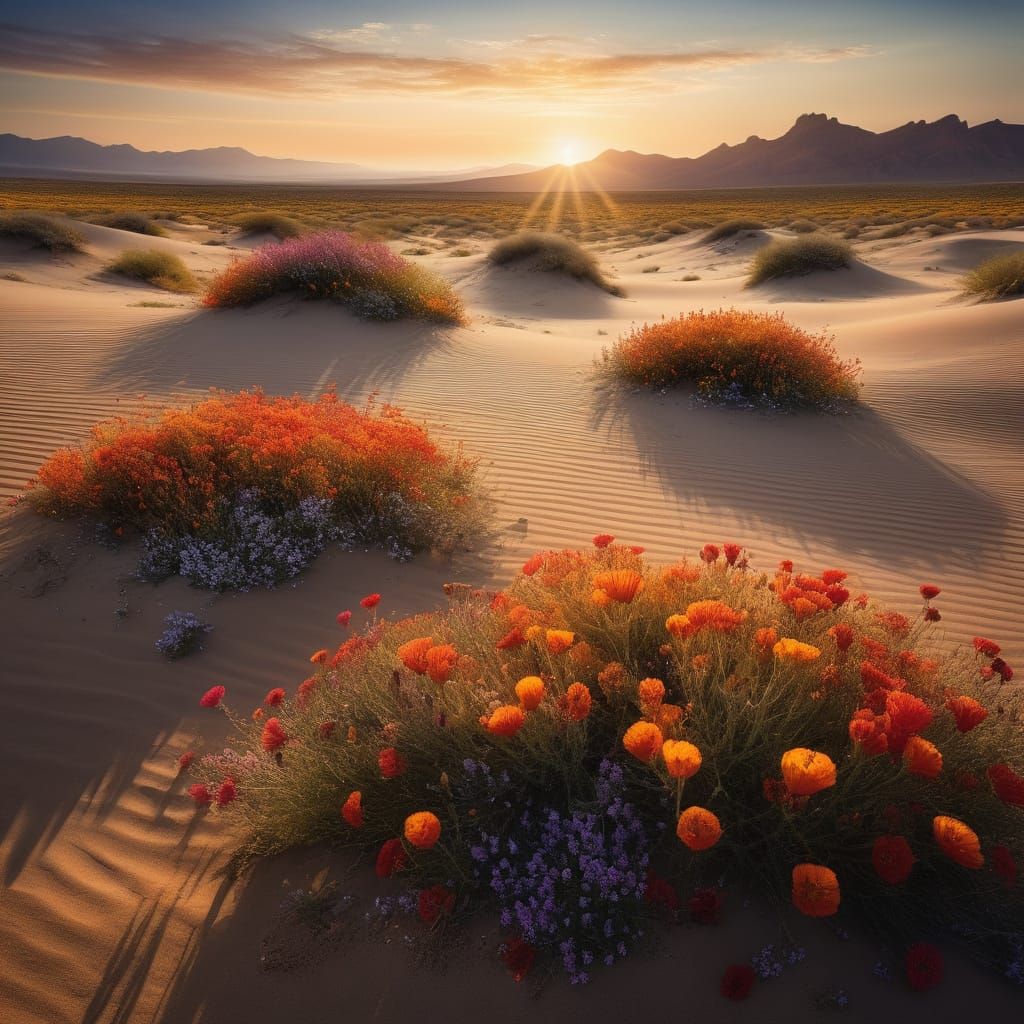 Desert Bloom Symphony in Vibrant Color