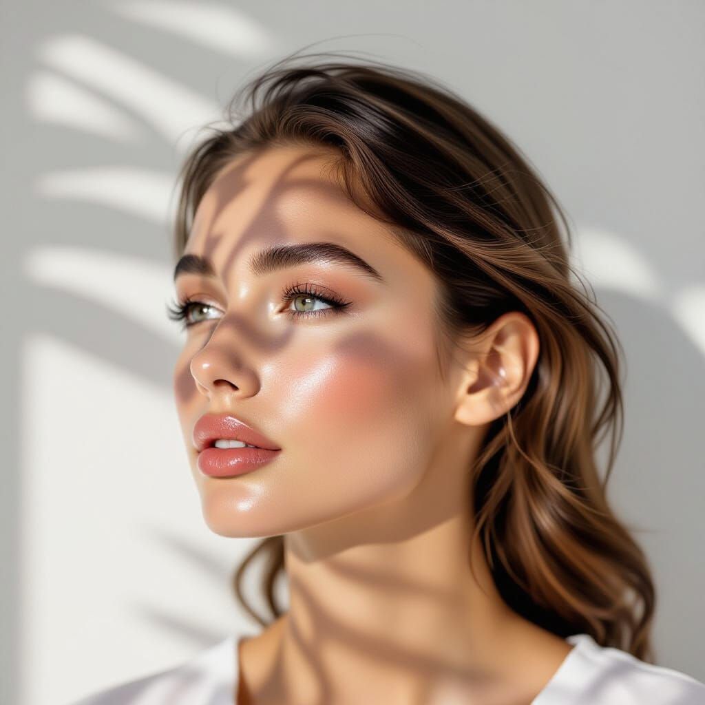 Fiery Shadows Dance Across a Stunning Face