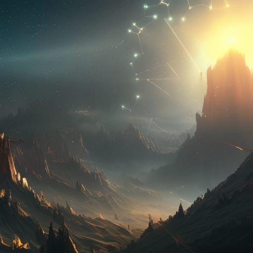Detailed Matte Painting of a Constellation