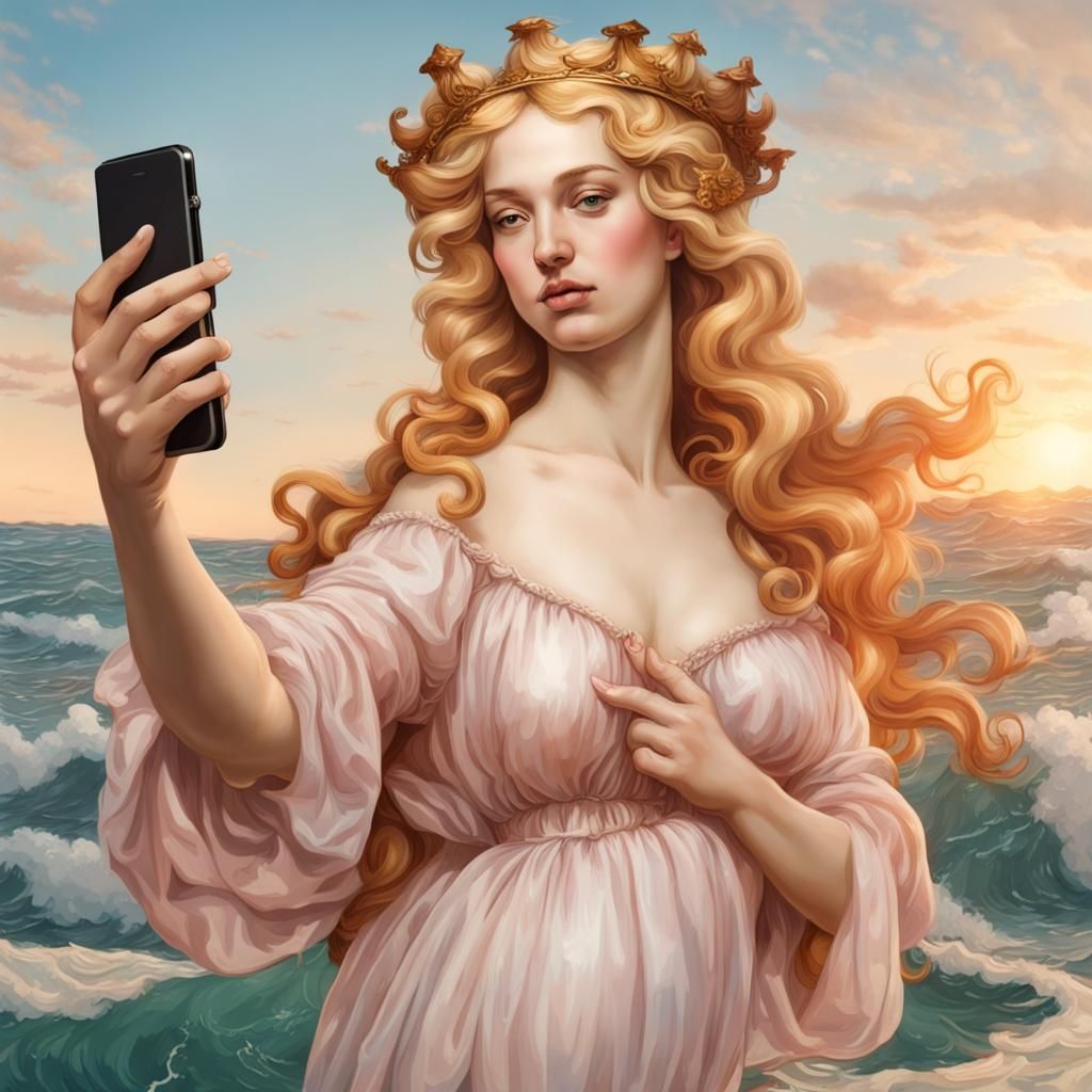 Birth of Venus as Modern Influencer