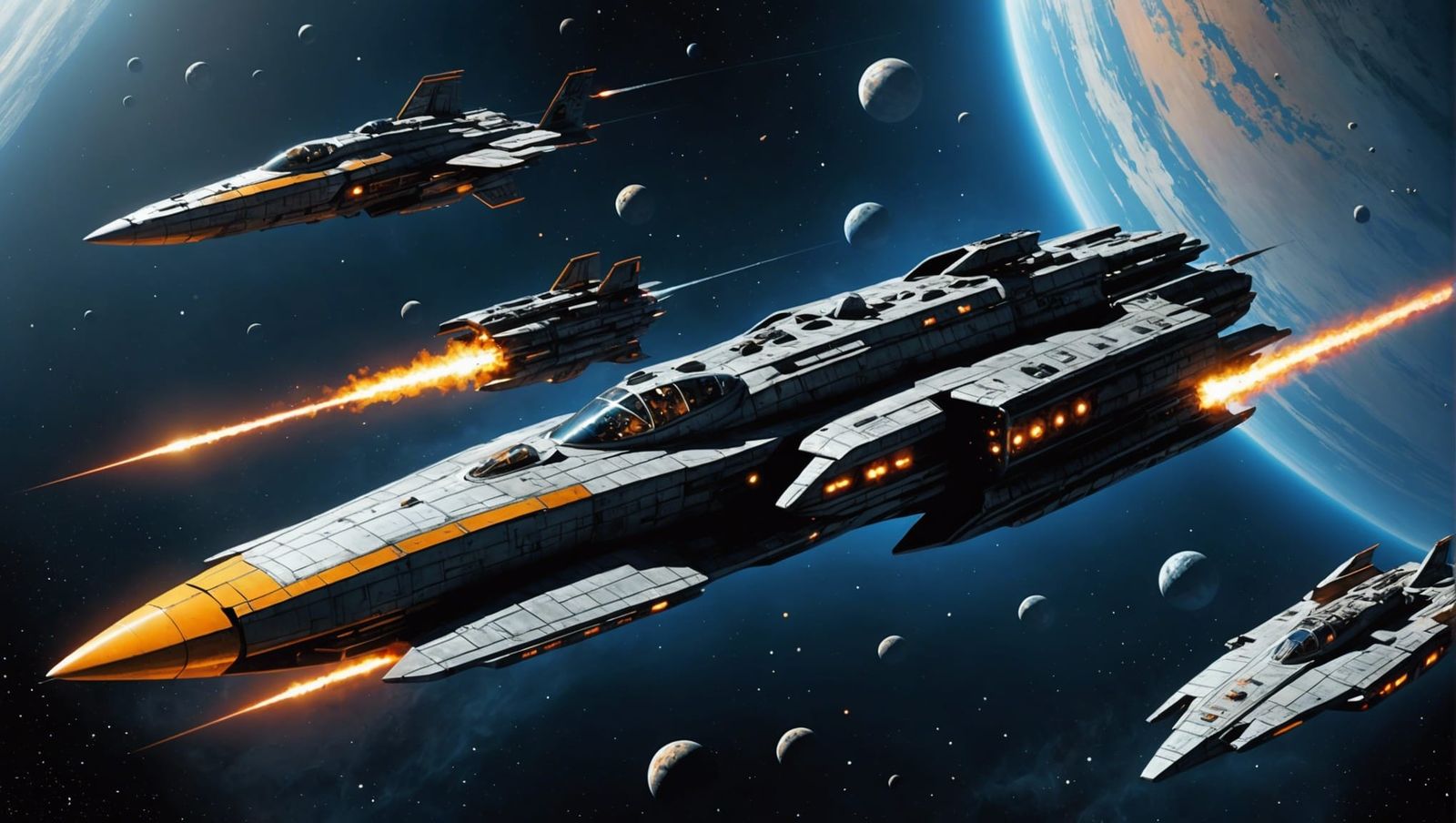 Space Cruiser in Foss & Elson Style, Warp Speed