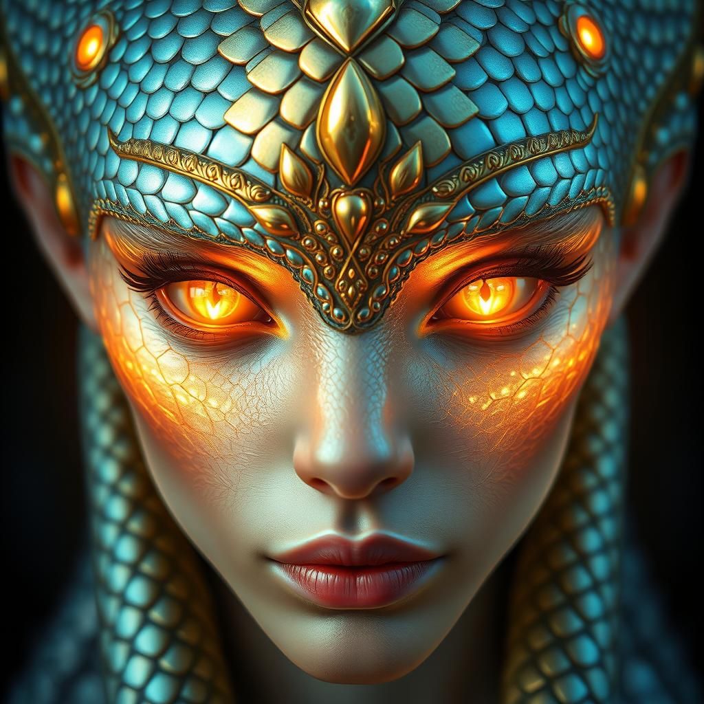 Divine Serpentine Being Radiating Hope