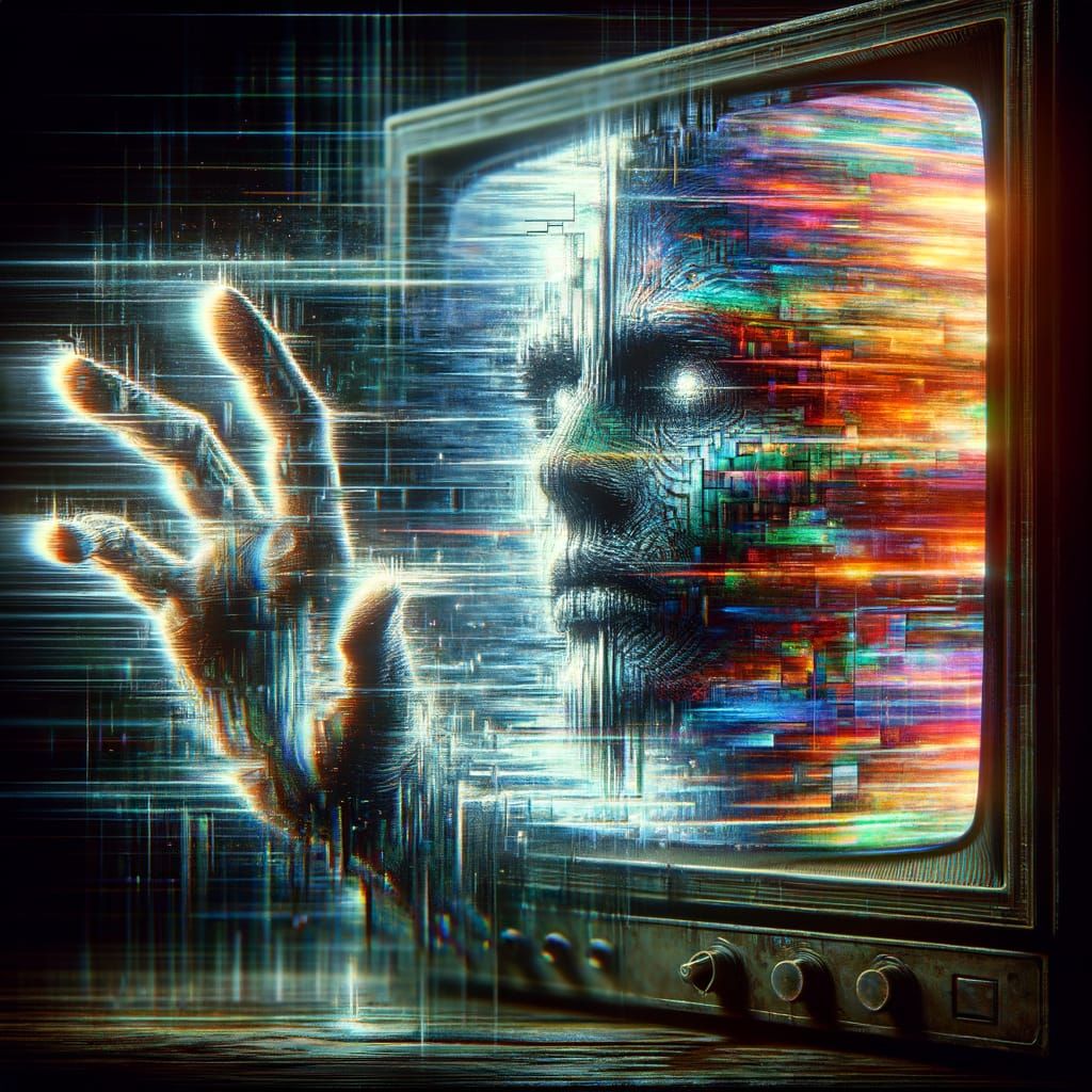 Ghost in the Machine: Spectral Figure Trapped in CRT