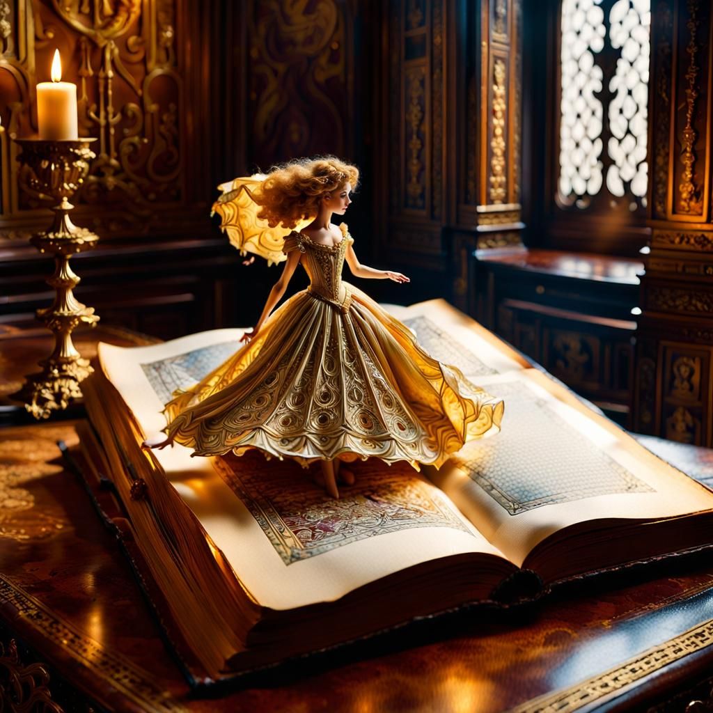 Golden Dancer Emerges from Ancient Book