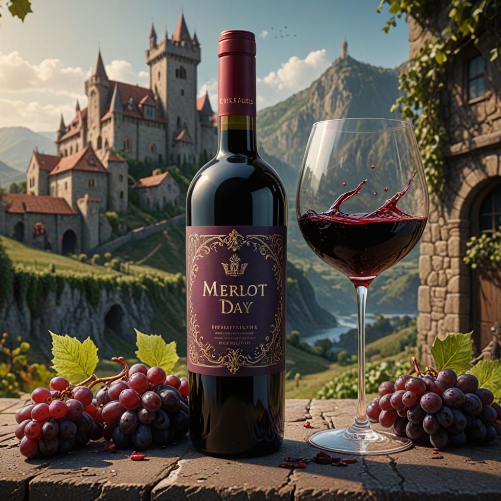 Fantastical Merlot Day Celebration in Deep Colors