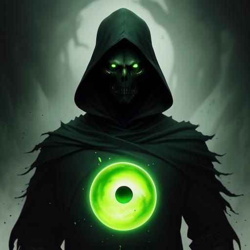 Eerie Pixelated Entity in Dark Fantasy Illustration