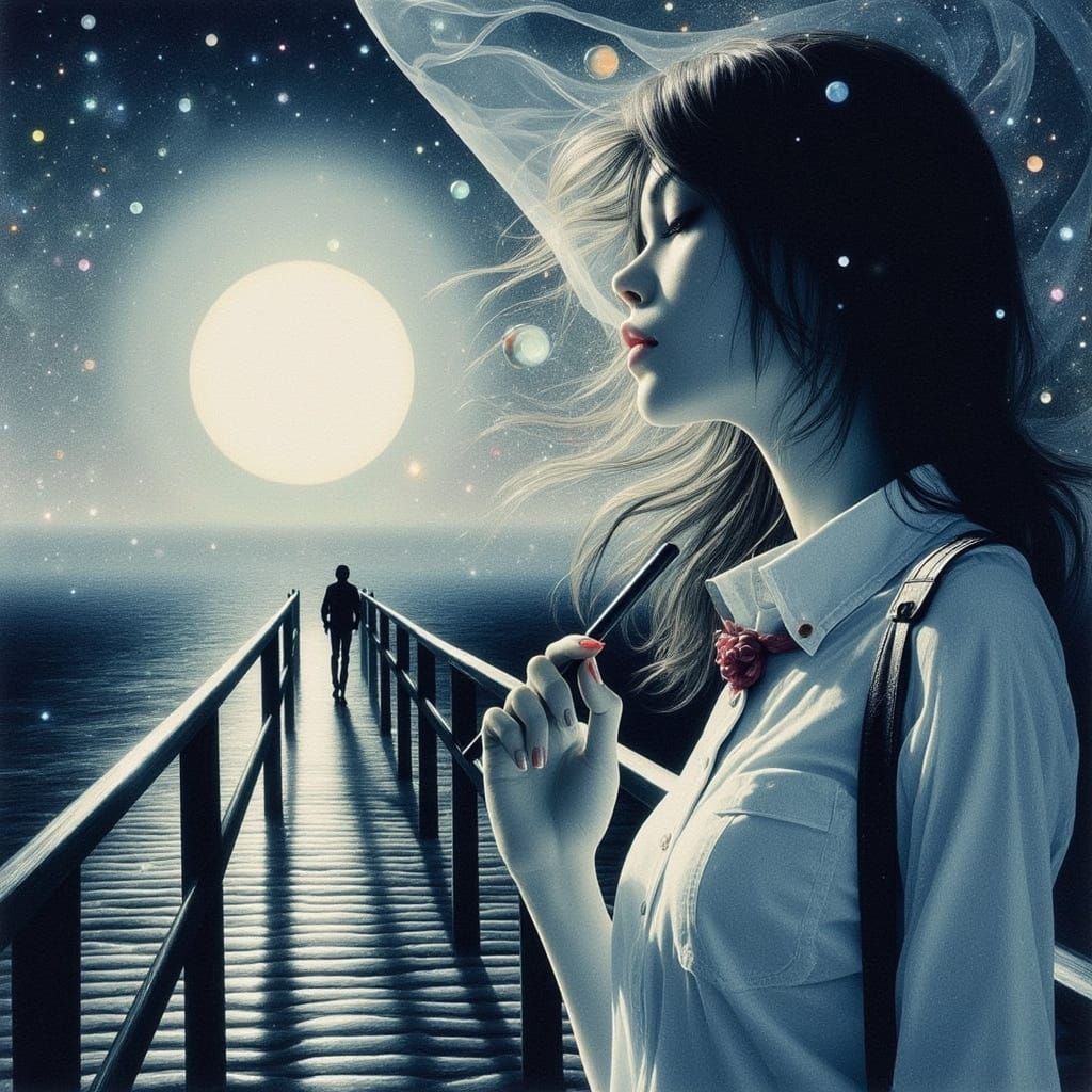 Urban Sunset in Vibrant Hues, Softly Painted in Dreamy Encha...