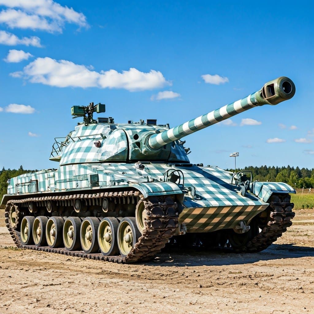 Tank in Cozy Gingham Paint Job