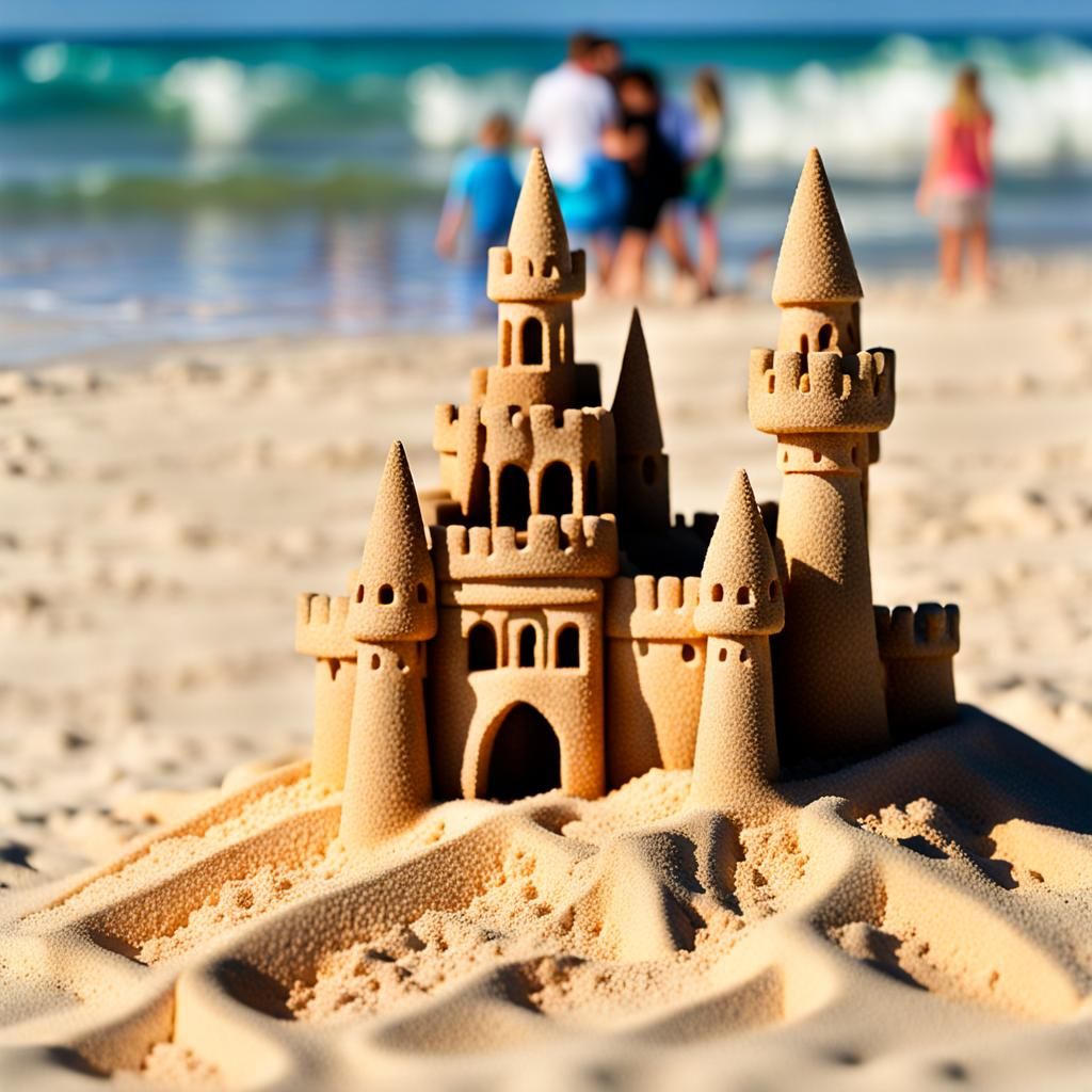 Fractal Sandcastles in Natural Light Photography