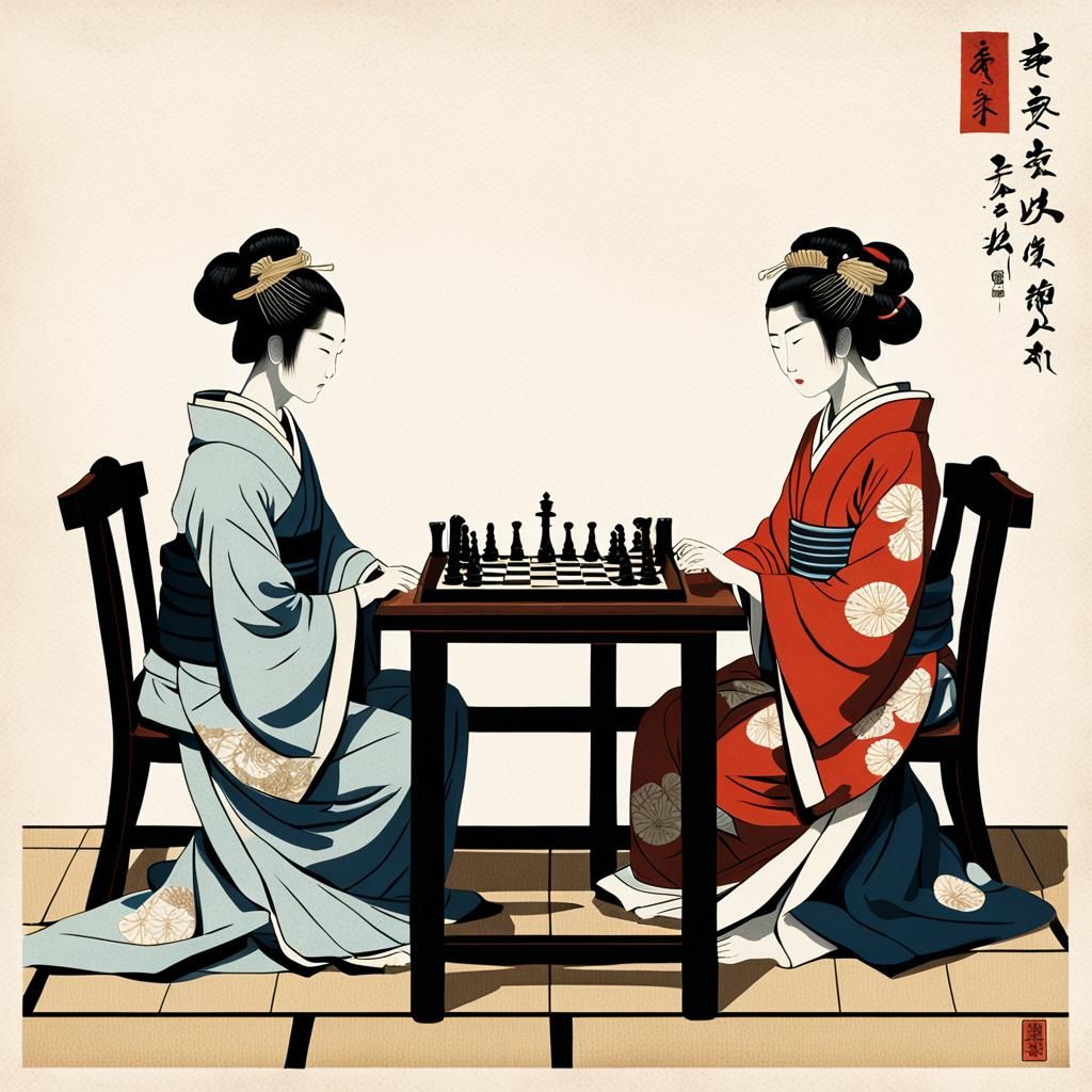 "digital artwork. ukiyo-e painting. hyperrealistic. minimali...
