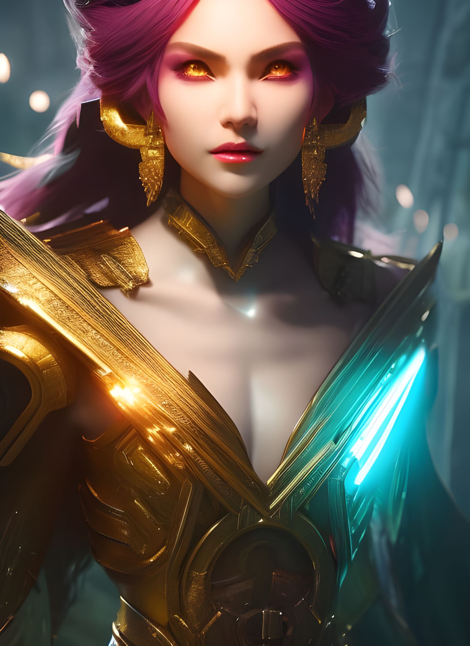 Orion Priestess in Elaborate Dress, Anime Key Visual