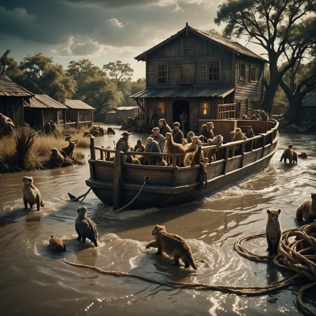 Epic Noah's Ark Cinematic Film Still