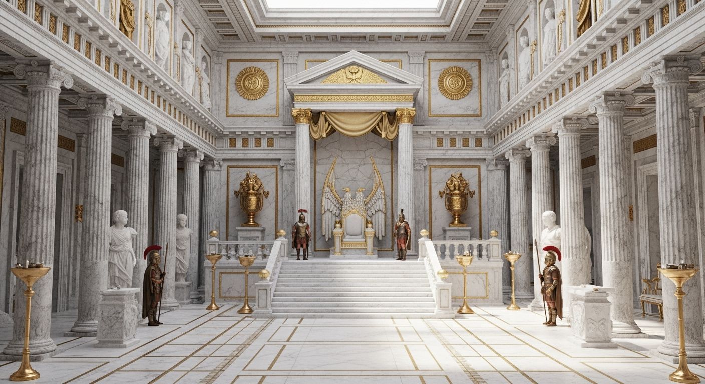 Opulent Throne Room in Ancient Roman Palace