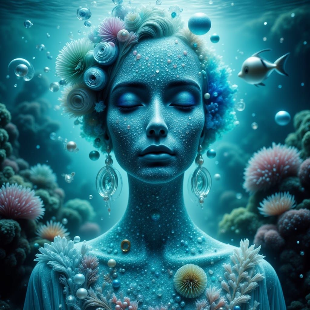 Water Goddess in Dreamlike Style