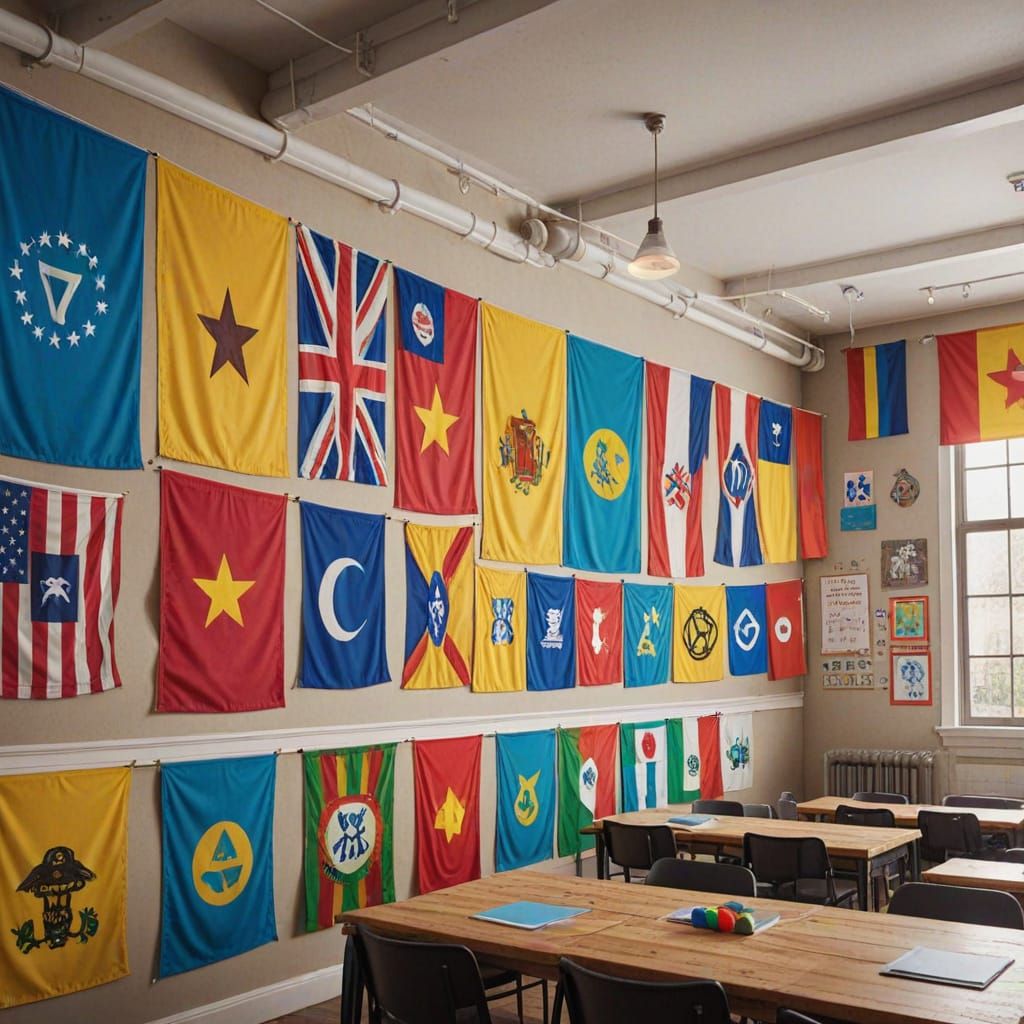 Vibrant Multicultural Language School in Colorful Style