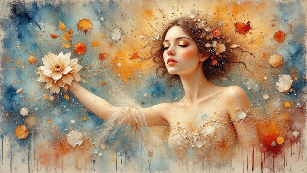 Elegant London Princess in Oil Painting Style