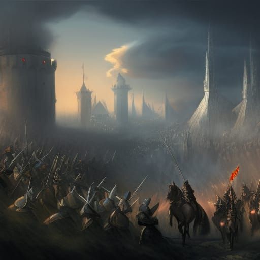 Medieval Army of Knights and Archers