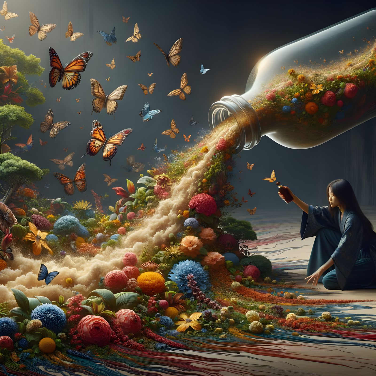 Vibrant Summer Landscape Unfolds as Ultra-Realistic Artwork