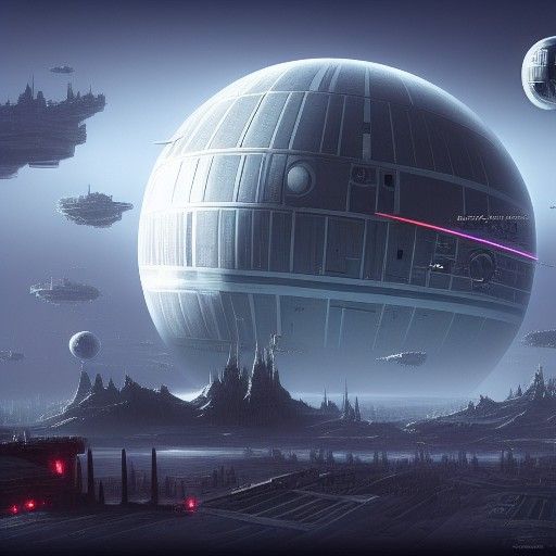 Detailed Matte Painting of the Death Star