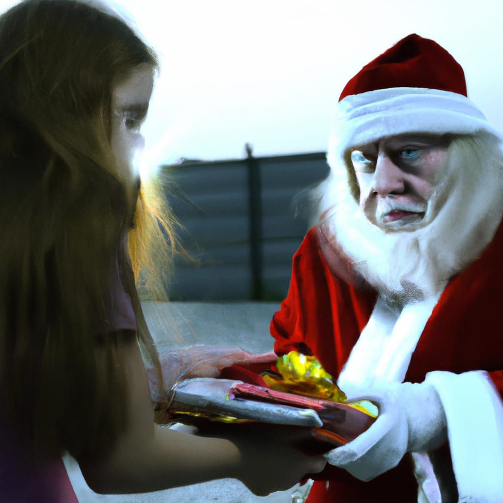 Santa Claus Presents CDs: Detailed 8K Resolution