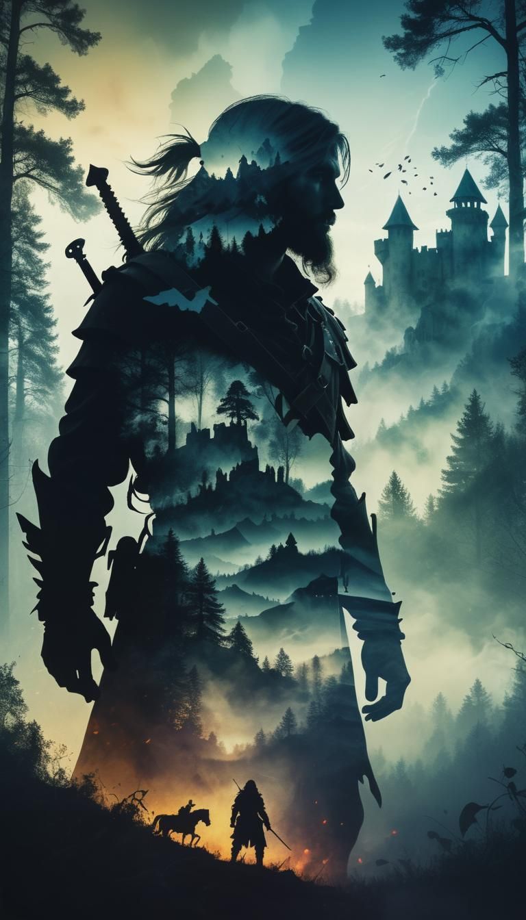 Mystical Ranger Battlefield Double Exposure