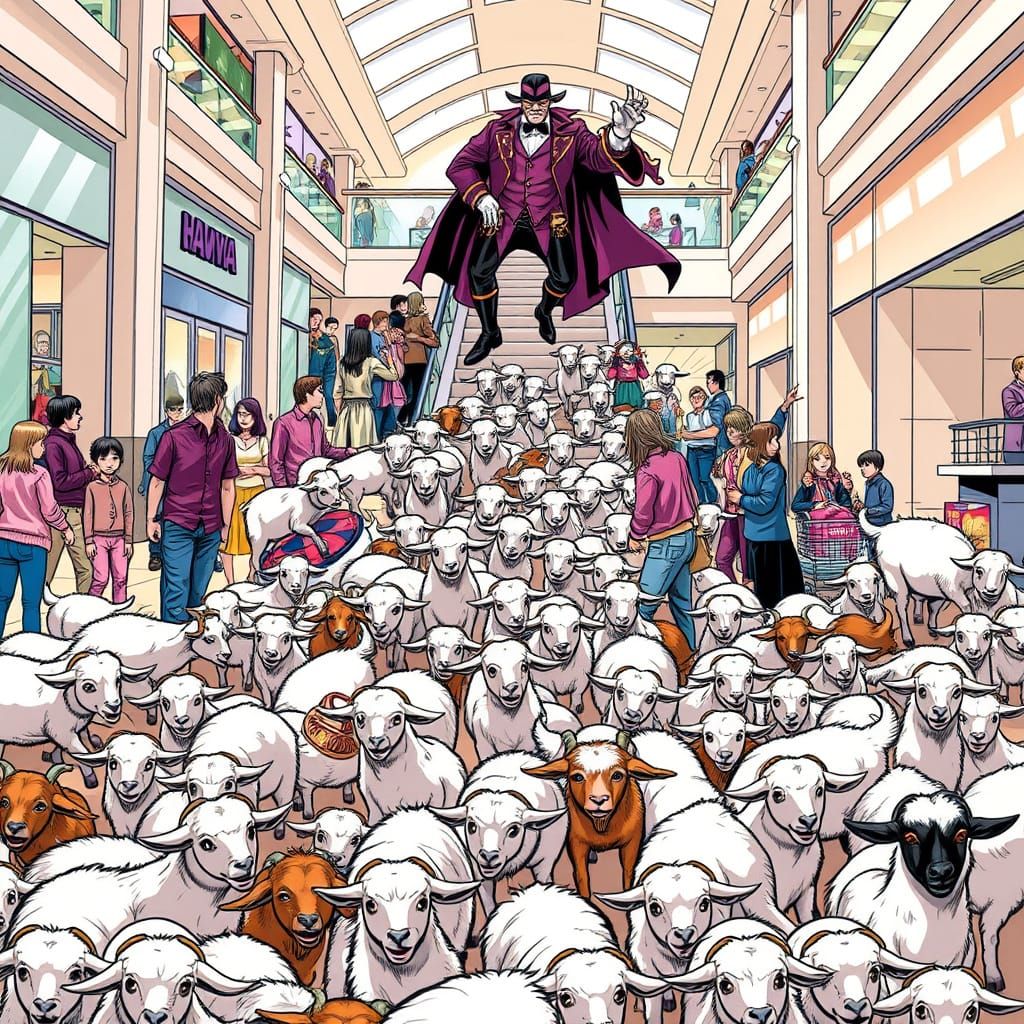 Miniature Goats Cause Chaos in High-End Shopping Mall