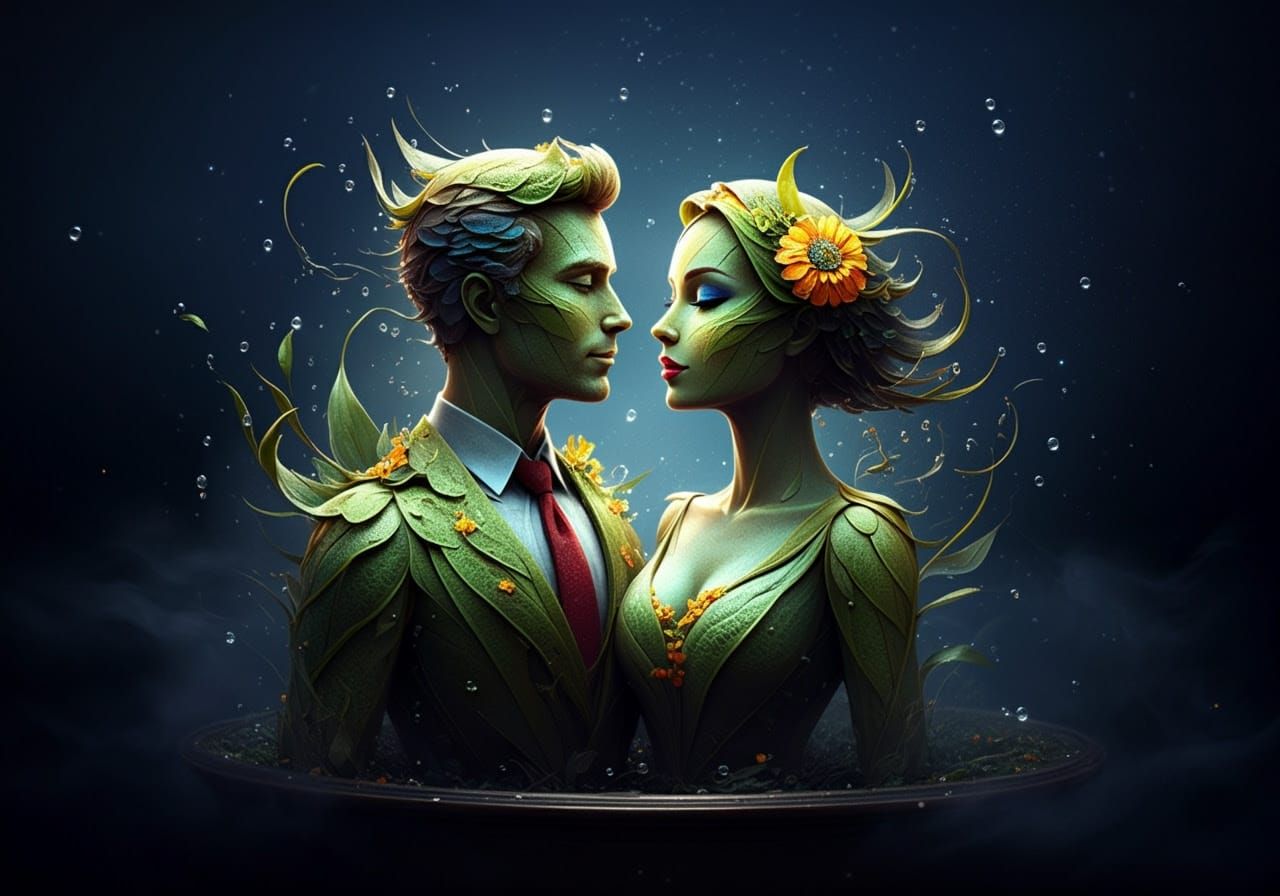 TD & MZ Petallic Humanoid Stick-Figures