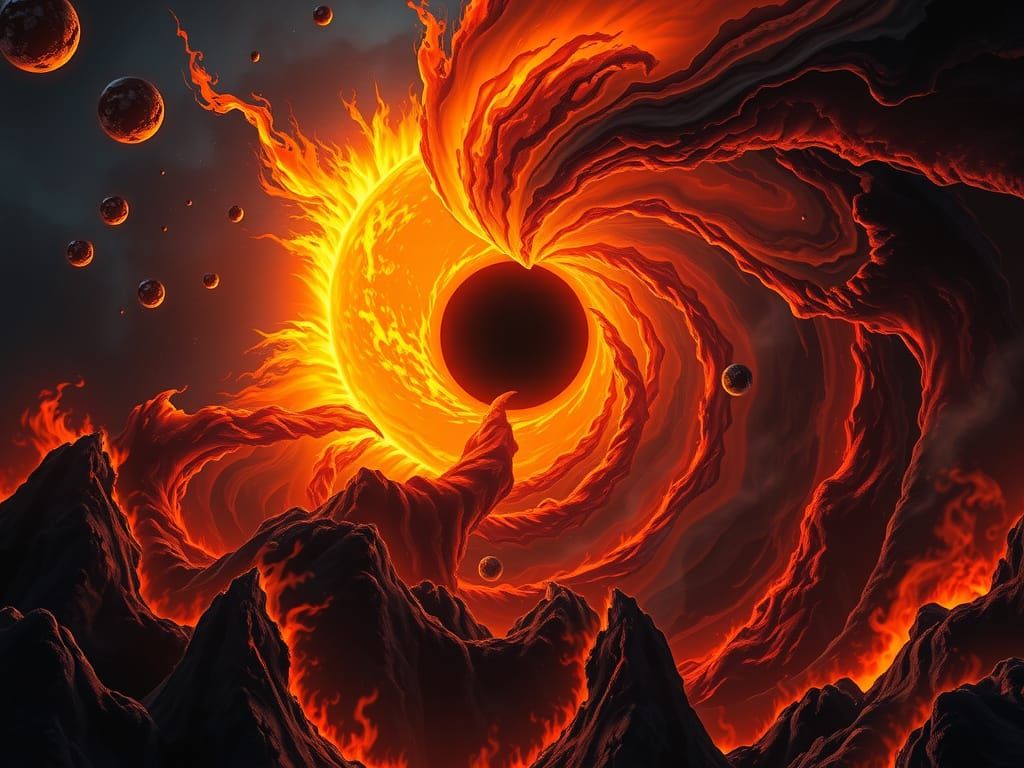 Cosmic Black Hole Emerges from Sun's Implosion in Dark, Fant...