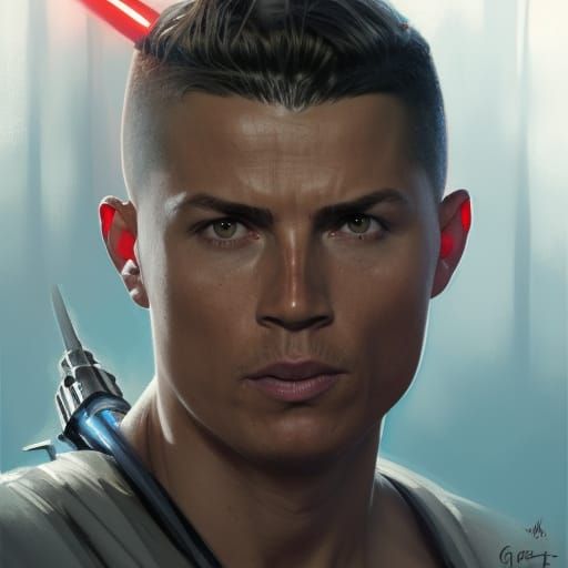 Ronaldo as Jedi Warrior Concept Art Portrait