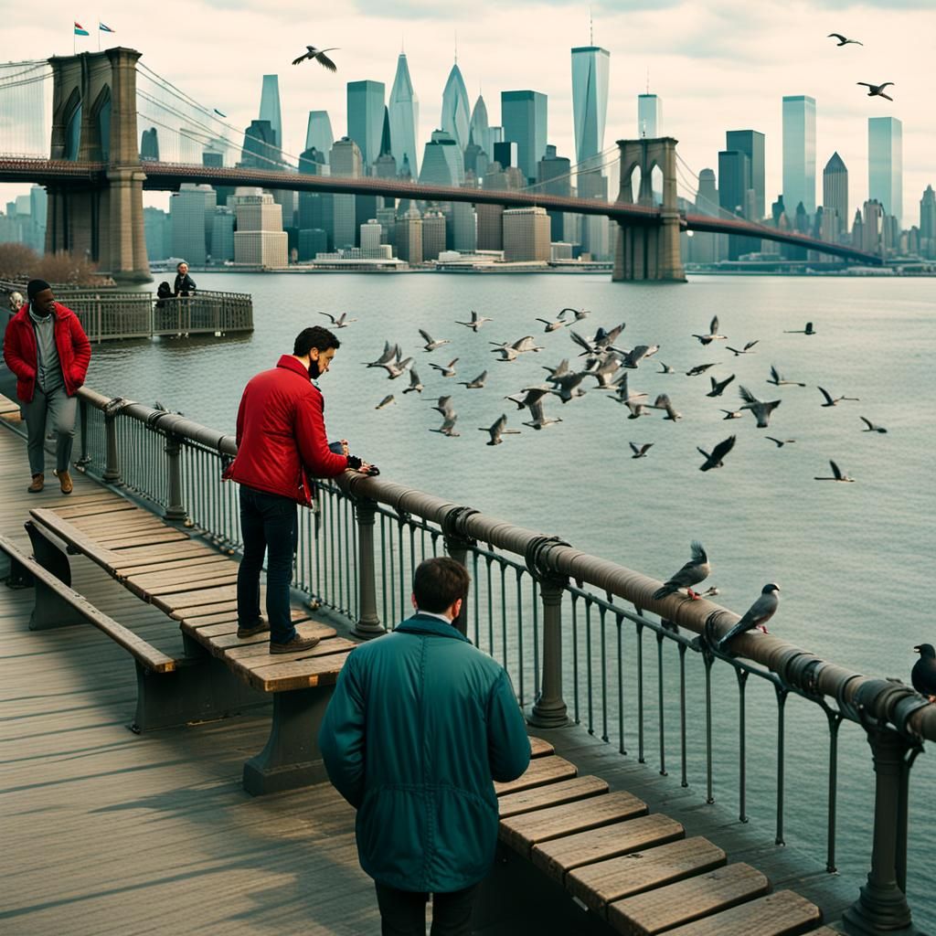 New York City Dusk: Cinematic View from Brooklyn Bridge