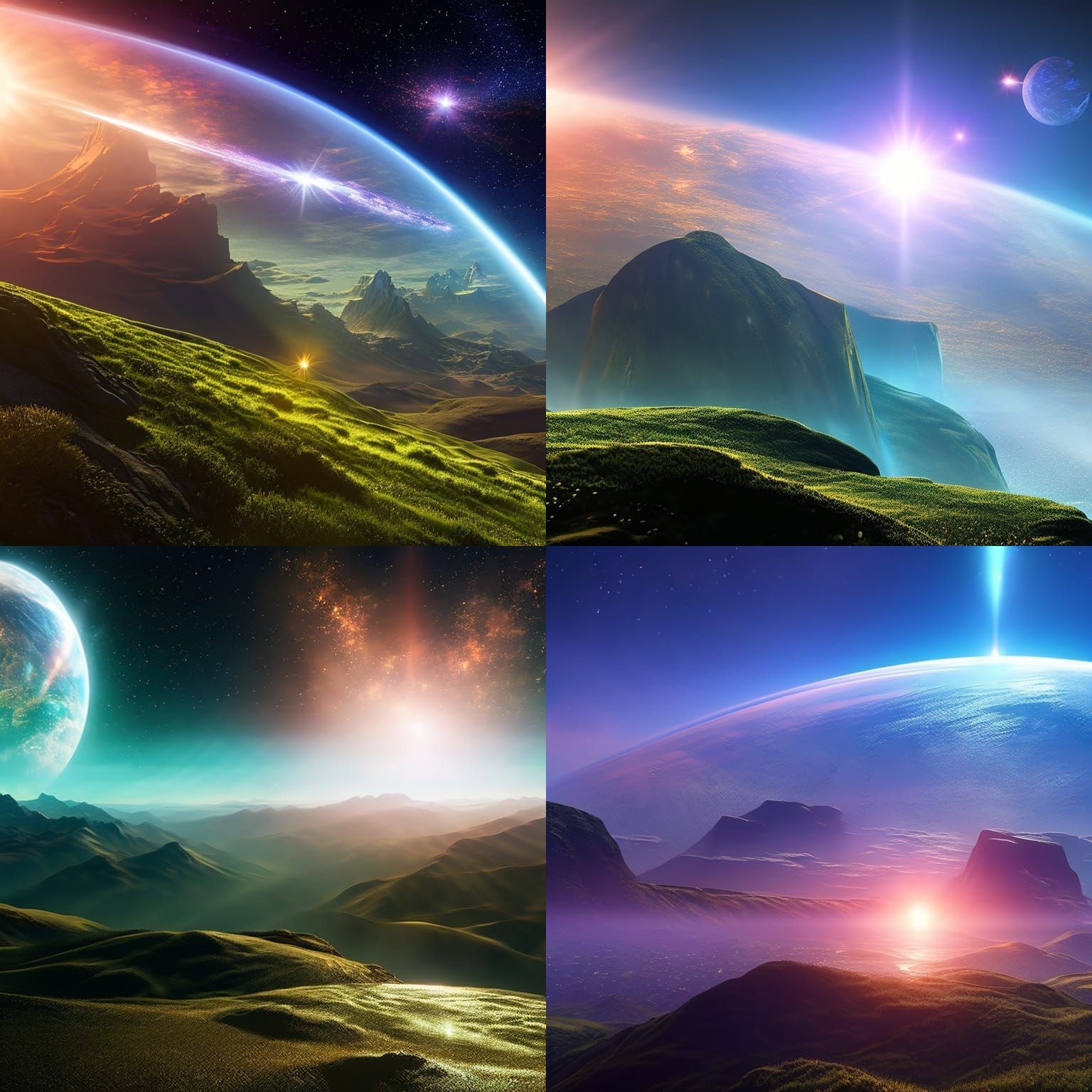 Cosmic Echoes: Astral Legends in Detailed Matte Painting